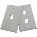 networking telecommunication ABS plastic AMP RJ45 2 port wall plate faceplate 45 degree